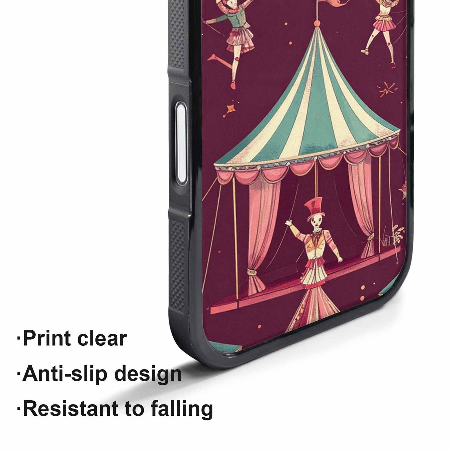 iPhone 17 Pro Case — Vintage Circus Art Pattern Retro Vintage, Custom Phone Case