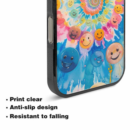 iPhone 15 Pro Max Case — Smiley Facessmiley Faces Tie D, Custom Printed Phone Case