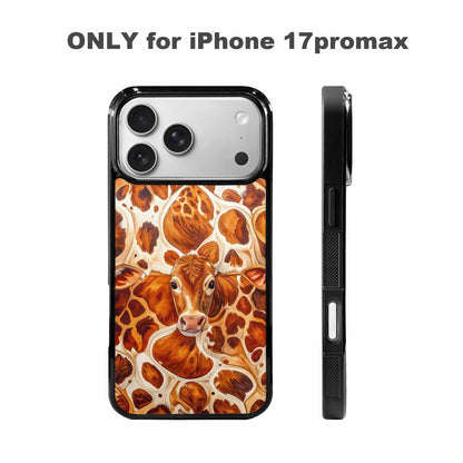 iPhone 17 Pro Max Case — Small Cow Animal Print Animal Print, Custom Designed Case Cover