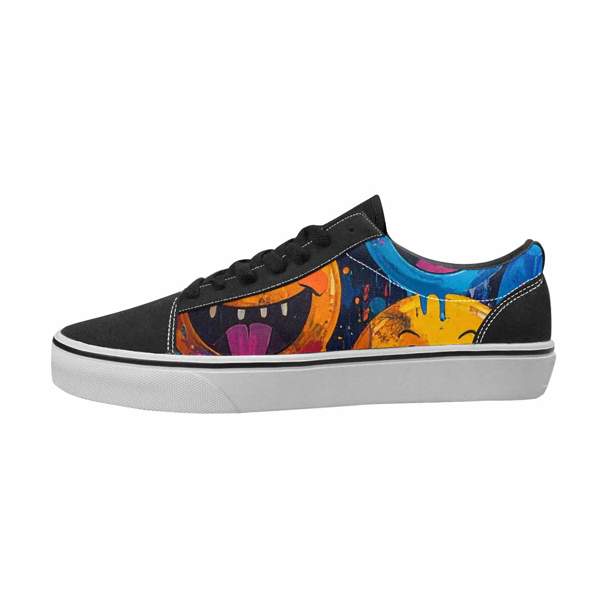 WOMEN'S Smiley Face Canvas Wearable Art Cottagecore All Over Print Shoes