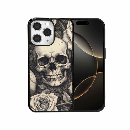 iPhone 15 Pro Max Case — 20 Skulls Overlapping Seamless Tileable Pattern, Custom Phone Case