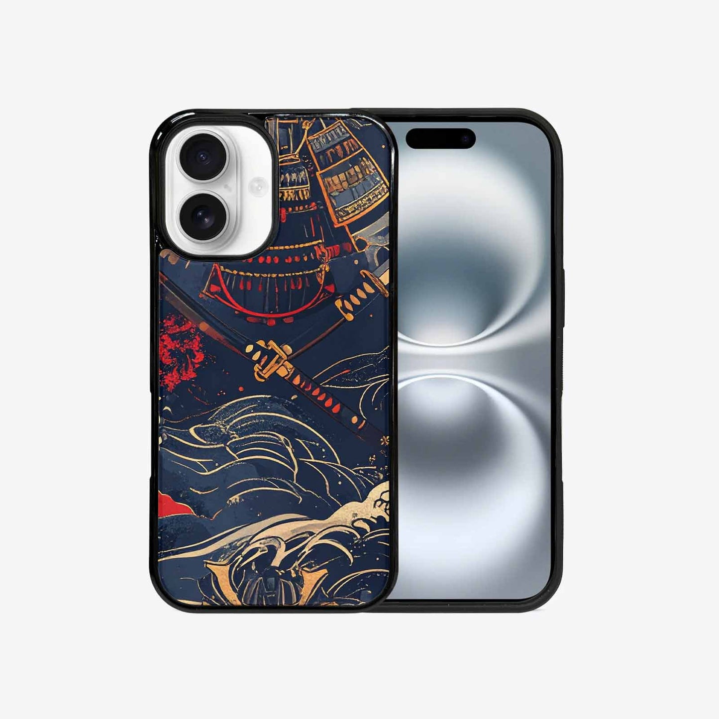 iPhone 16 Case — Samurai Art Repeat Pattern, Customized Protective Case
