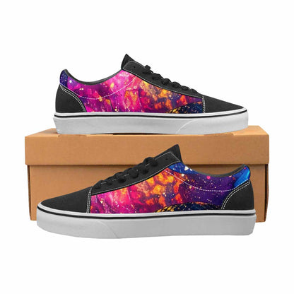 WOMEN'S Galaxy Snake Print Canvas Lace-Up Dreamcore Custom Sneakers