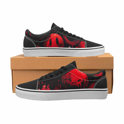 WOMEN'S Melting Moon Smiley Lace-Up Canvas Dreamlike Shoes
