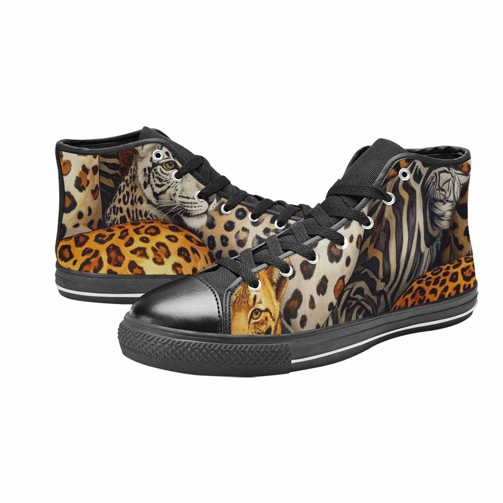 MEN'S Animal Print High Top Canvas Neon Fantasy Shoes