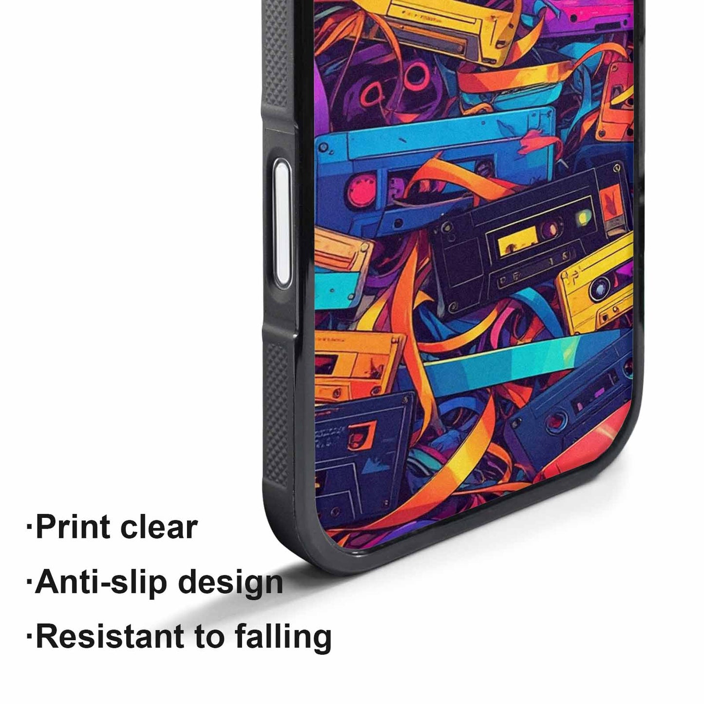 iPhone 17 Pro Max Case — Retro Cassette Tape Pattern Retro Vintage, Original Design Phone Case