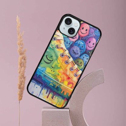 iPhone 15 Plus Case — Smiley Facessmiley Faces Tie D, Personalized Phone Case