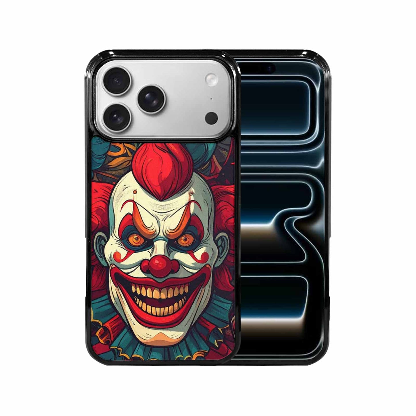 iPhone 17 Pro Max Case — Evil Circus Heads Faces Cartoon Cute, Custom Print Case Cover