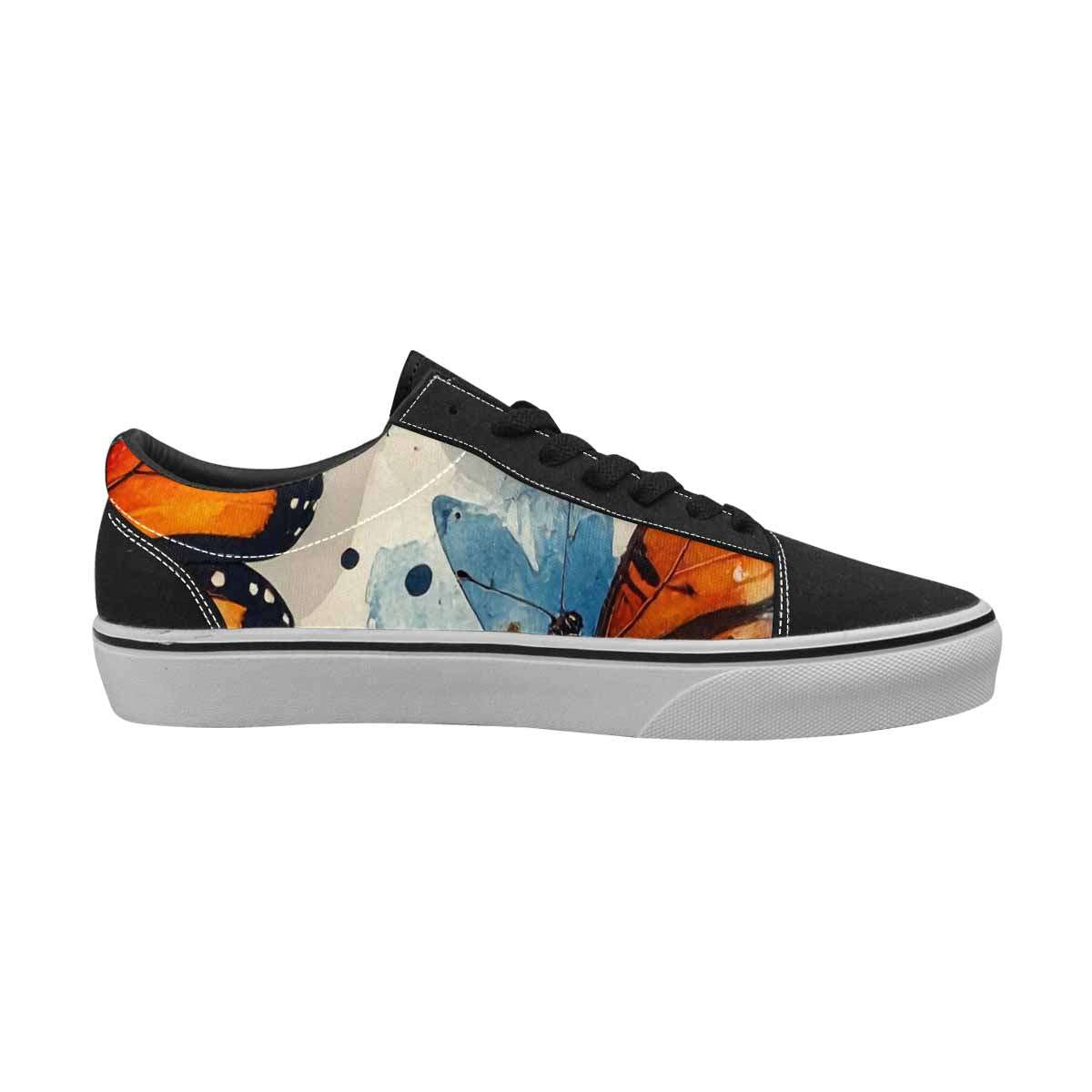 MEN'S Butterfly Wing Canvas Lace-Up Vibrant Chaos Custom Shoes