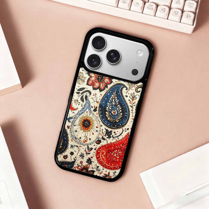 iPhone 17 Pro Case — Small Paisley Bandana Pattern Randomly Original, Custom Art Phone Cover