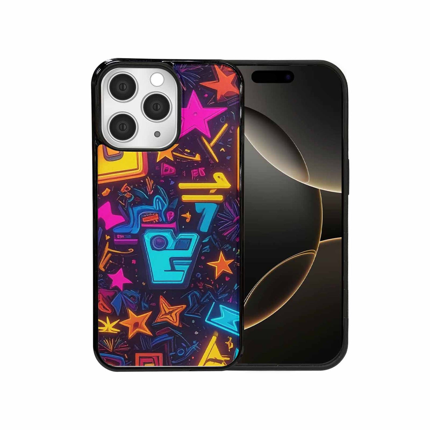 iPhone 15 Pro Max Case — 80s Retro Motif 80s Retro Motifs, Custom Print Case Cover