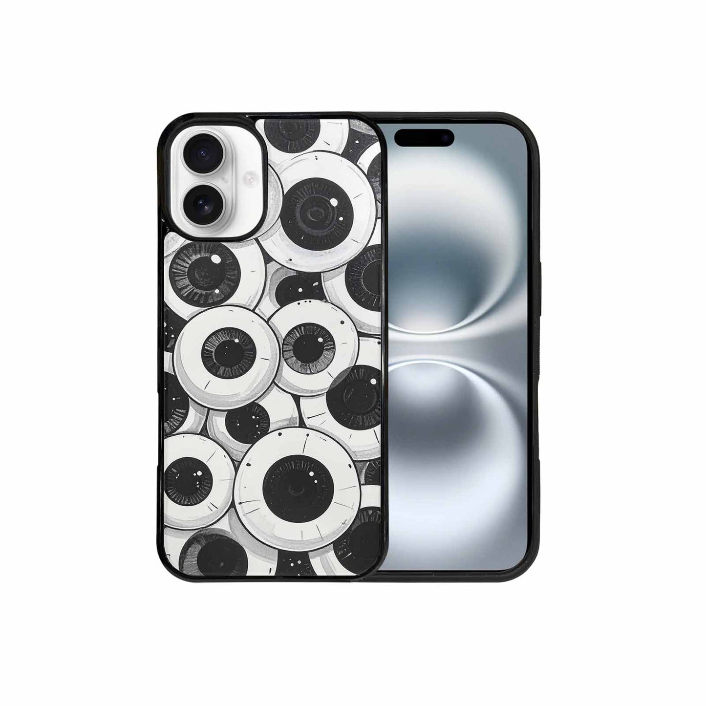 iPhone 16 Plus Case — Googly Cartoon Eyeballs Custom, Custom Print Case Cover