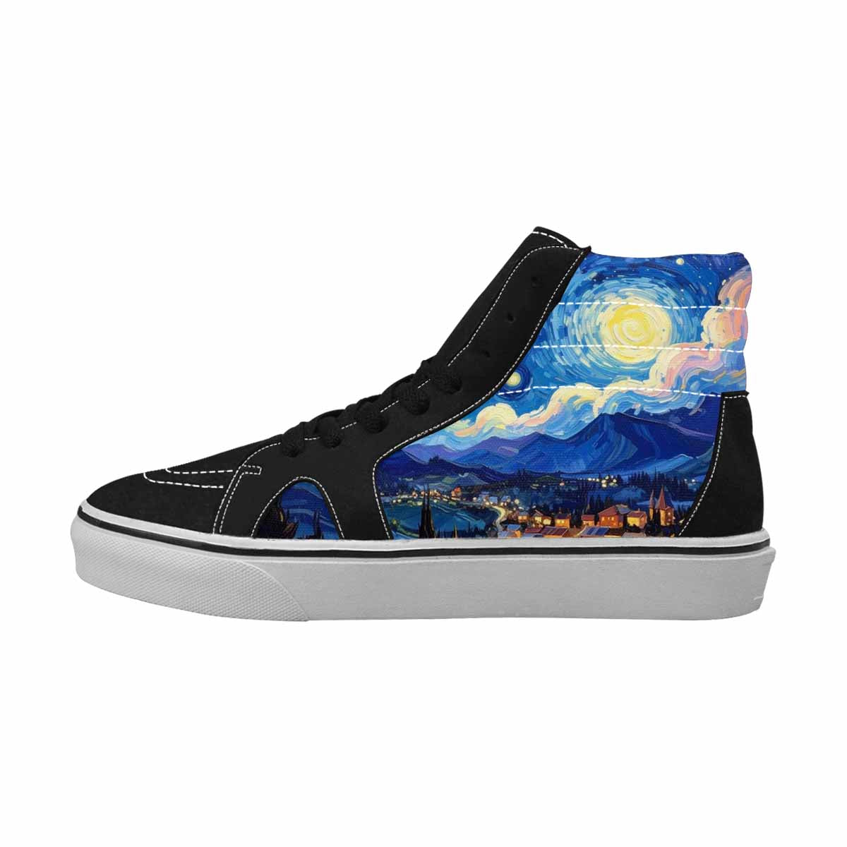 WOMEN'S Starry Night Van Gogh High Top Canvas Y2K Custom Shoes