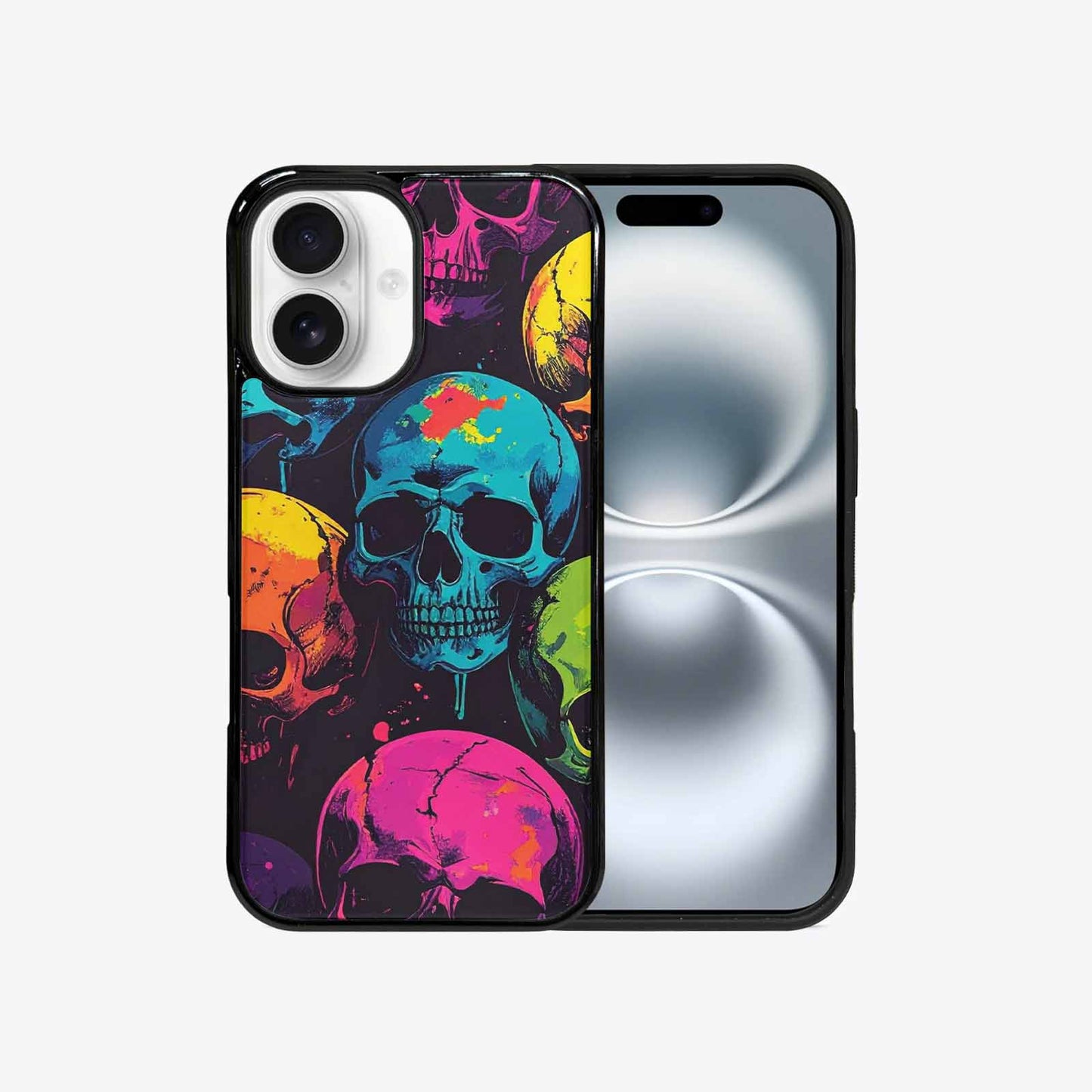 iPhone 16 Case — 1000s Of Skulls Digital Camo Drip, Original Design Phone Case
