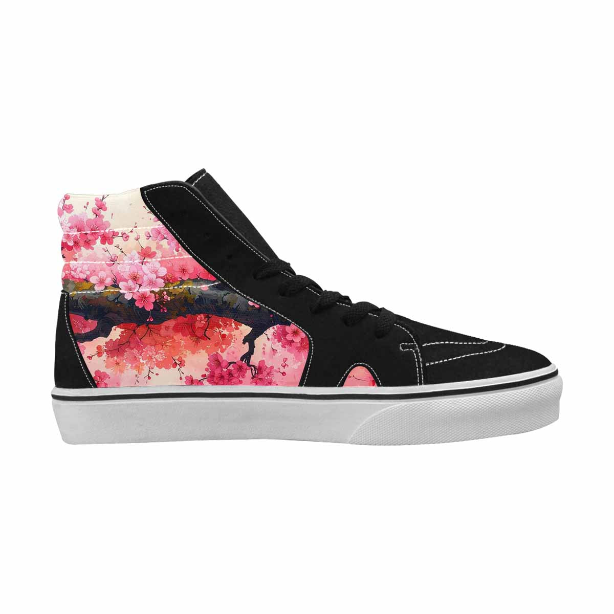 MEN'S Cherry Blossom Branch High Top Canvas Y2K Custom Shoes