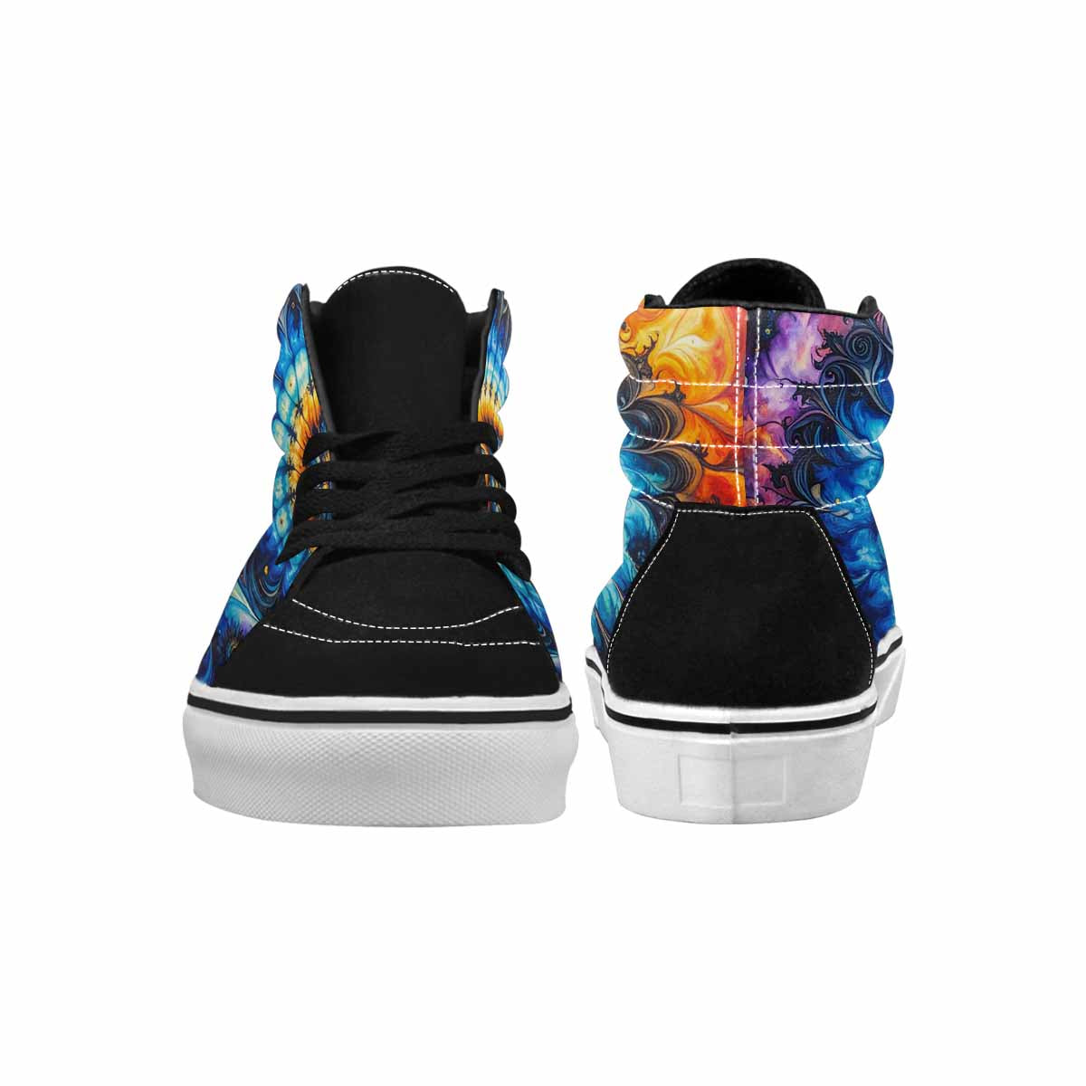 MEN'S Tie High Top Canvas Melting Art Custom Sneakers
