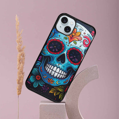 iPhone 15 Plus Case — Graffiti Skull Art Seamless Pattern Vibrant, Original Design Phone Case