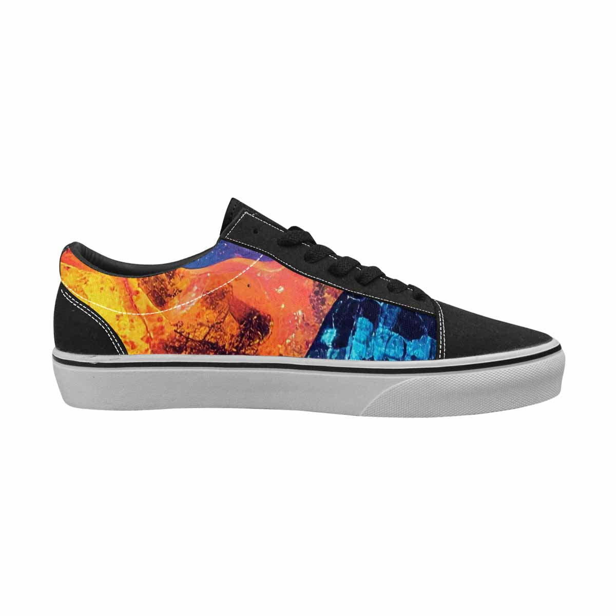 MEN'S Galaxy Snake Print Canvas Lace-Up Dark Academia Sneakers