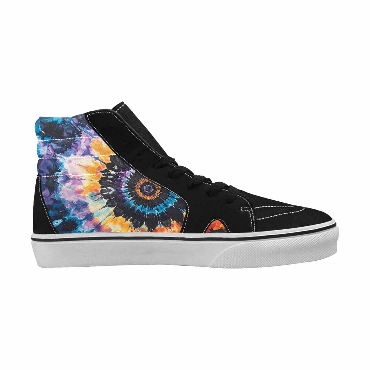 MEN'S Tie High Top Canvas Melting Art Custom Sneakers