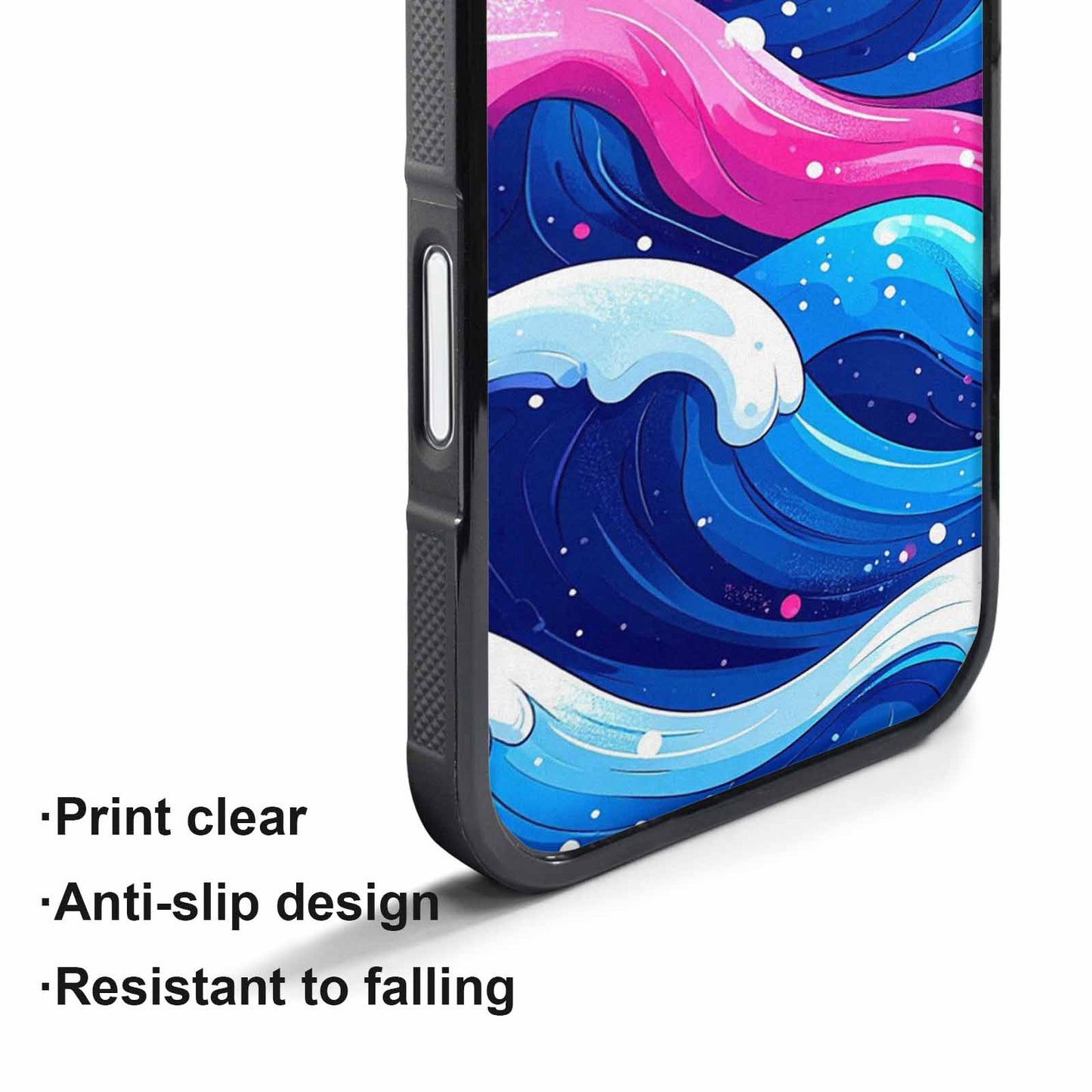 iPhone 17 Pro Case — Glossy Winter Wave Seamless Cartoon Cute, Custom Printed Phone Case