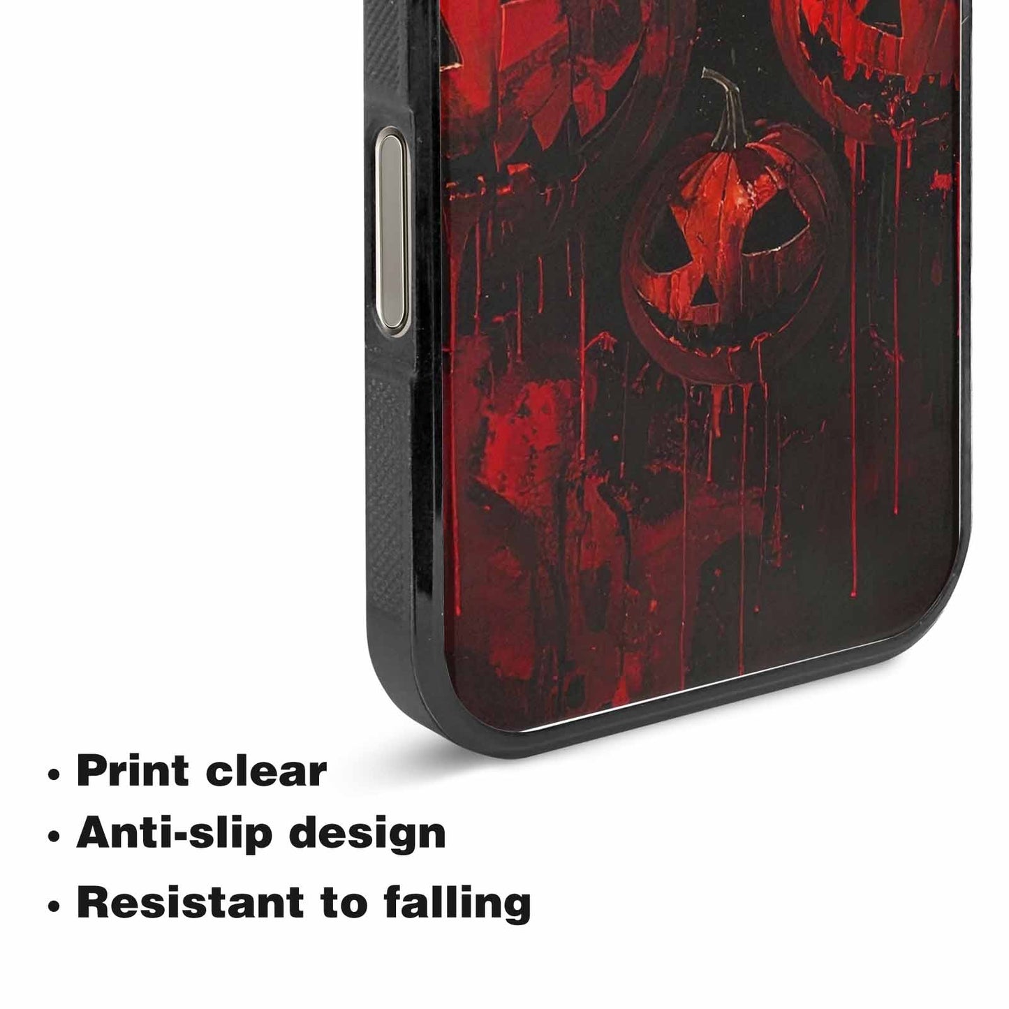 iPhone 15 Pro Max Case — Bloody Pumpkin Face, Customized Protective Case