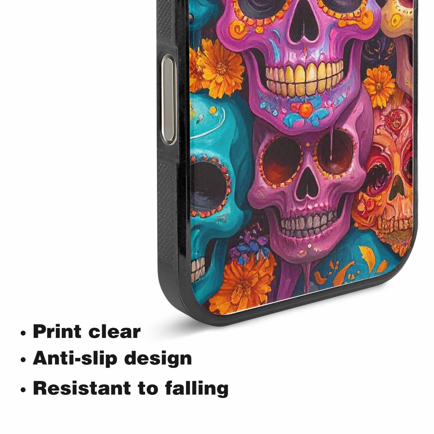 iPhone 15 Pro Max Case — Sugar Skullsmelting Sugar Skulls, Custom Made Phone Cover