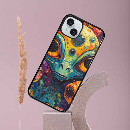 iPhone 15 Plus Case — Cartoon Alien Characters, Custom Designed Case Cover