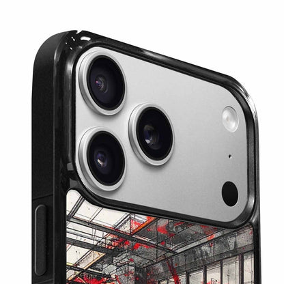 iPhone 17 Pro Max Case — Black &amp; Red Ink Galaxy Space, Personalized Phone Case