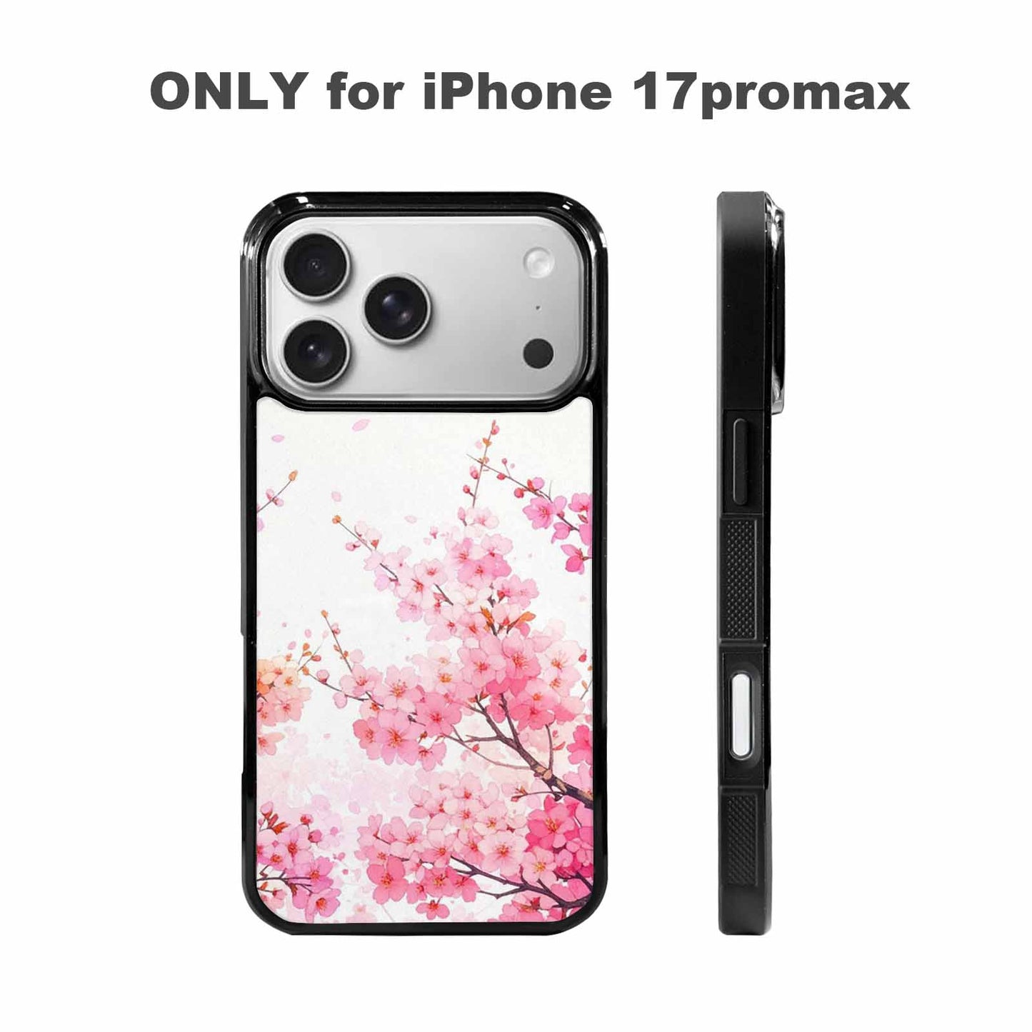 iPhone 17 Pro Max Case — Cherry Blossom Branch Cherry Original Art, Personalized Phone Case