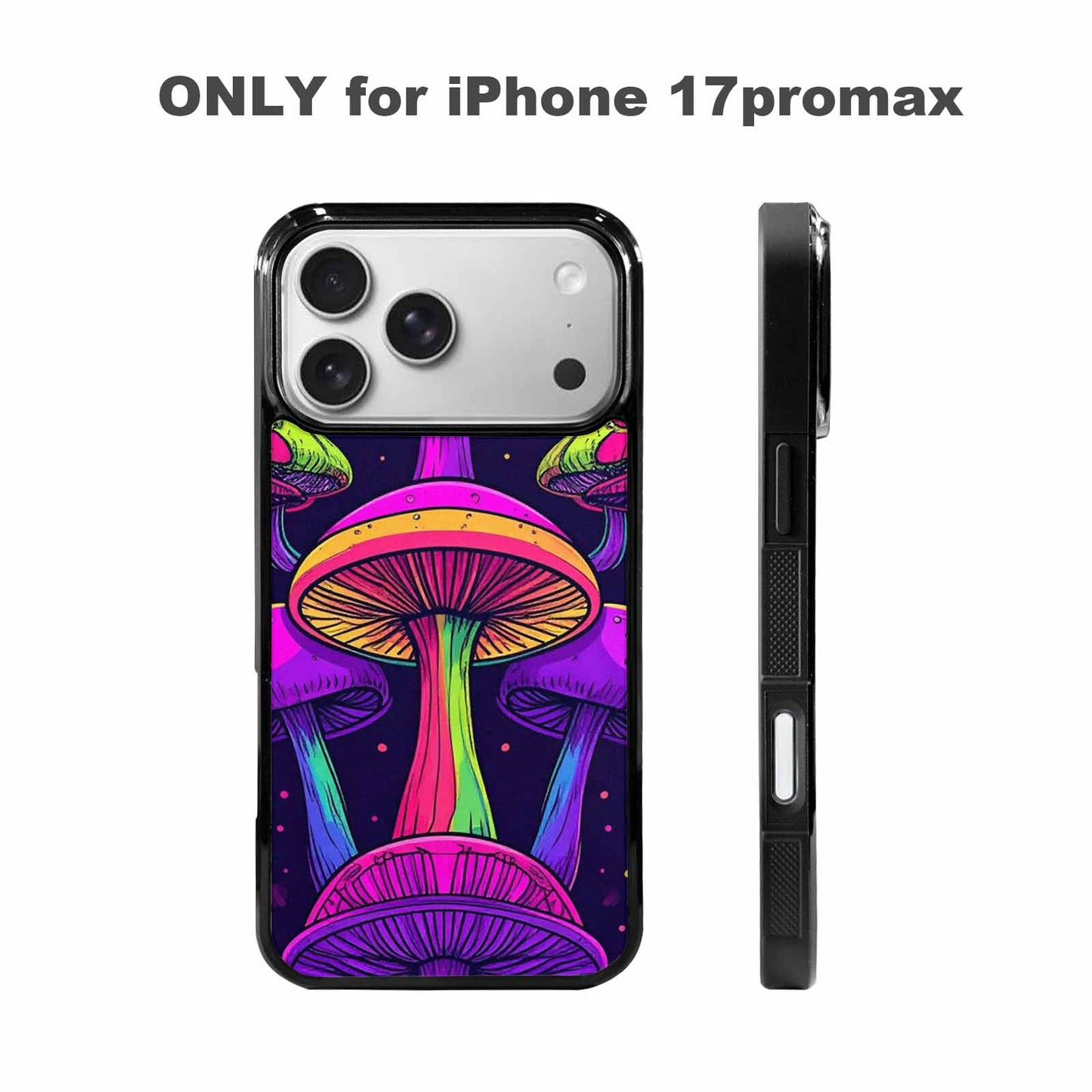 iPhone 17 Pro Max Case — Psychedelic Mushroom Cartoon Pattern Cartoon Cute, Custom Phone Case