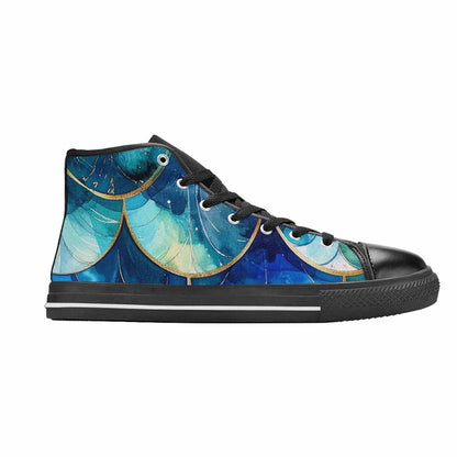 WOMEN'S Mermaid Scale High Top Canvas Aesthetic Sneakers