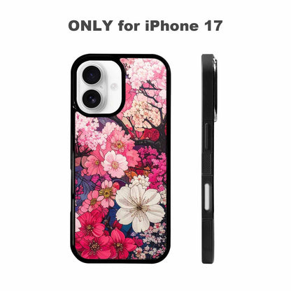 iPhone 17 Case — Cherry Blossom Branch Pattern Original Art, Customized Protective Case