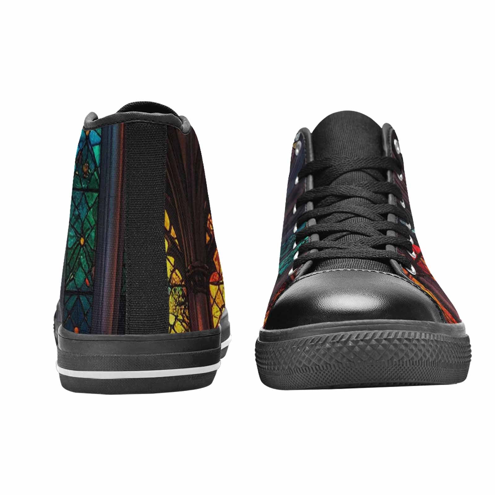 WOMEN'S Stained Glass Cathedral High Top Canvas Cottagecore Shoes