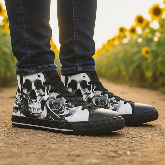 Grey Skull & Roses Men