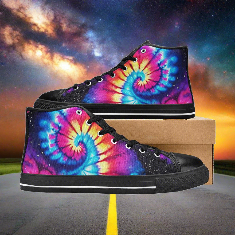 Aurora Borealis Earthy Brown Vivid WOMEN Bold Art - Freaky Shoes | Custom Art Sneakers
