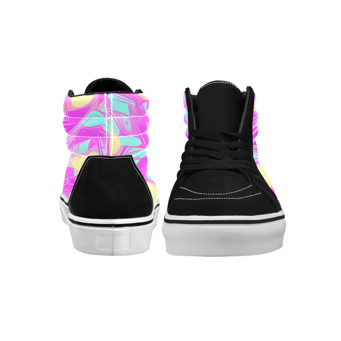 WOMEN'S Wall Eyes Trippy Art High Top Skateboarding Dark Academia Shoes