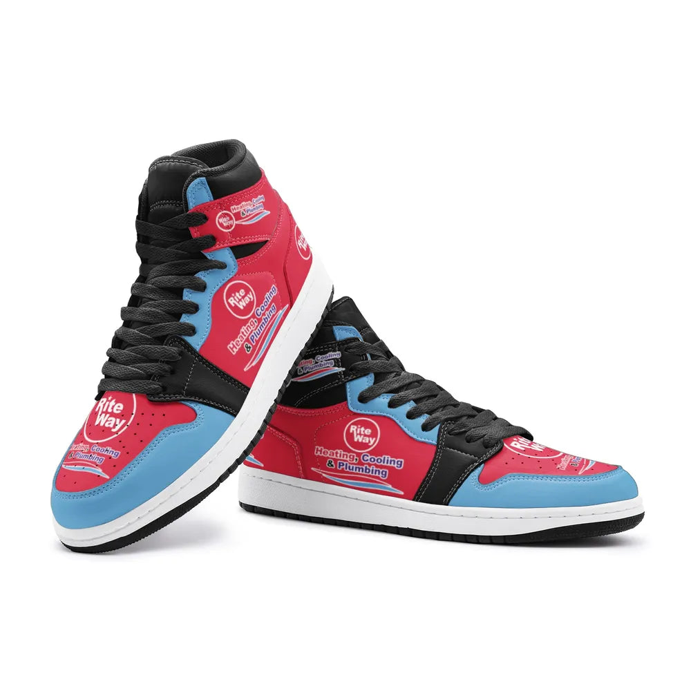 Astronaut Space Earth Float Black Blue Bold Art - Freaky Shoes