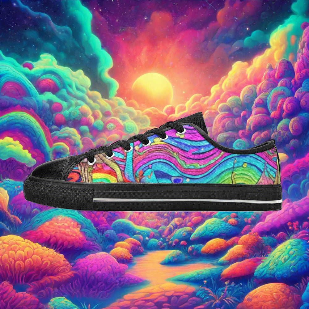 Viking Neon Electric Vivid MEN Bold Art - Freaky Shoes | Custom Art Sneakers