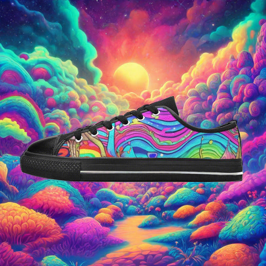 Viking Neon Electric Vivid MEN Bold Art - Freaky Shoes | Custom Art Sneakers