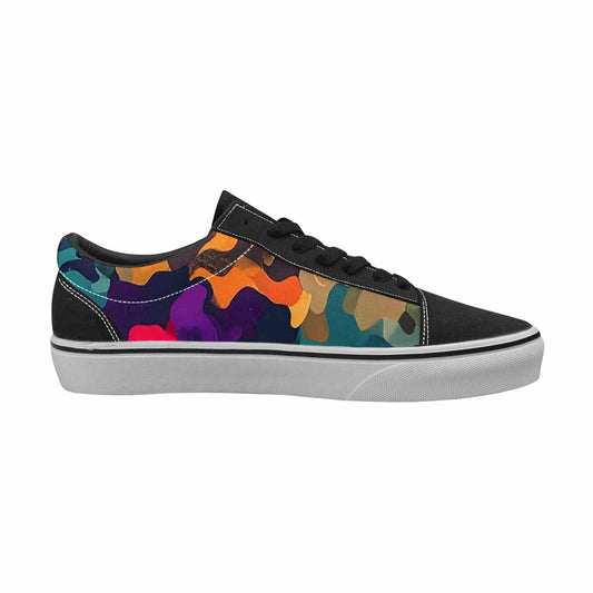 MEN'S Military Camouflage Blotch Canvas Lace-Up Grunge Custom Shoes