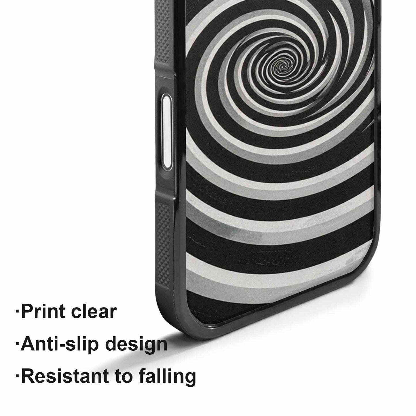 iPhone 17 Case — Hypnotic Spiral Optical Illusion Original Art, Custom Art Phone Cover