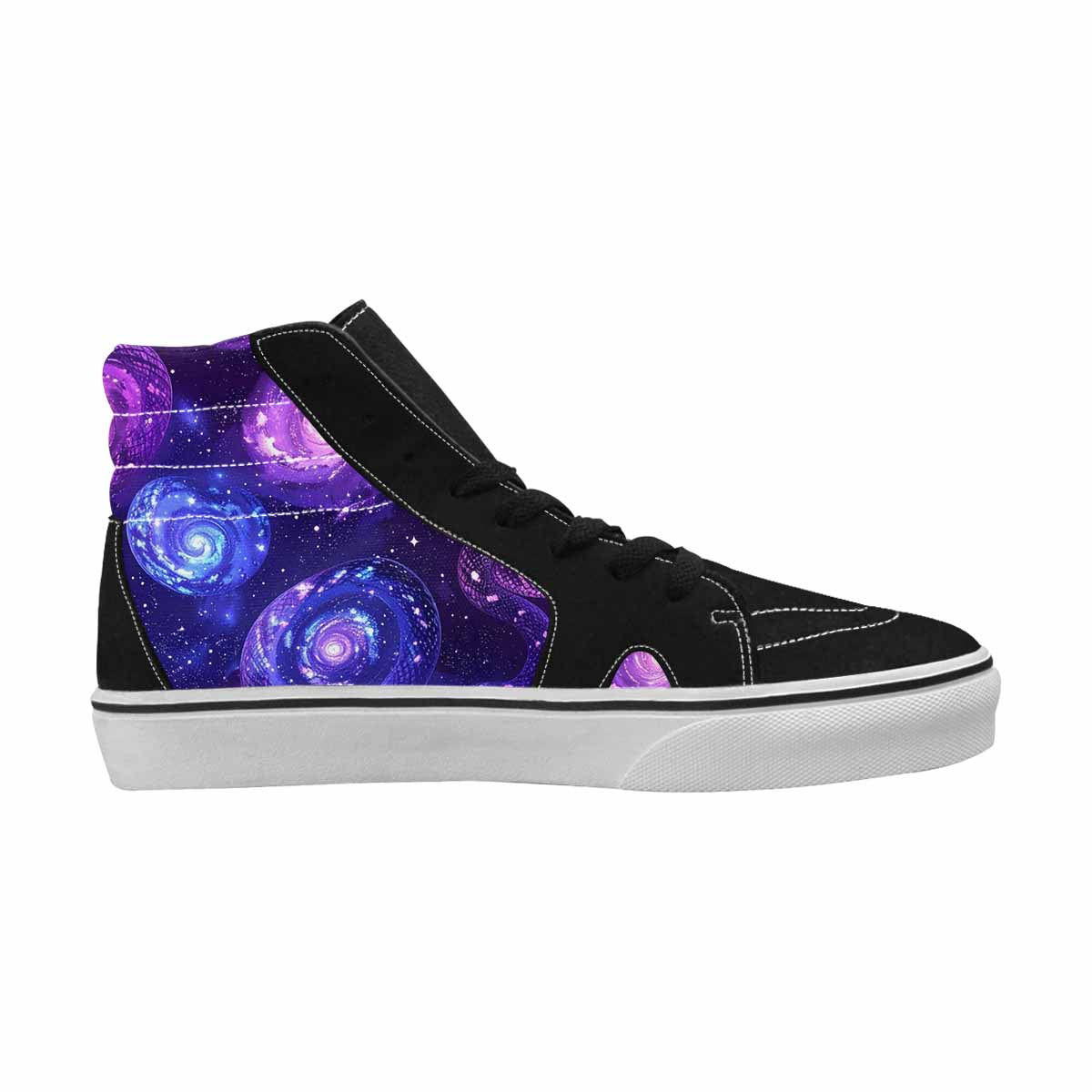 WOMEN'S Galaxy Snake Print High Top Canvas Grunge Custom Sneakers