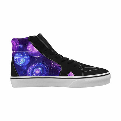 WOMEN'S Galaxy Snake Print High Top Canvas Grunge Custom Sneakers