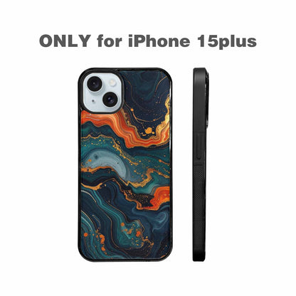 iPhone 15 Plus Case — Marble Dark, Custom Phone Case