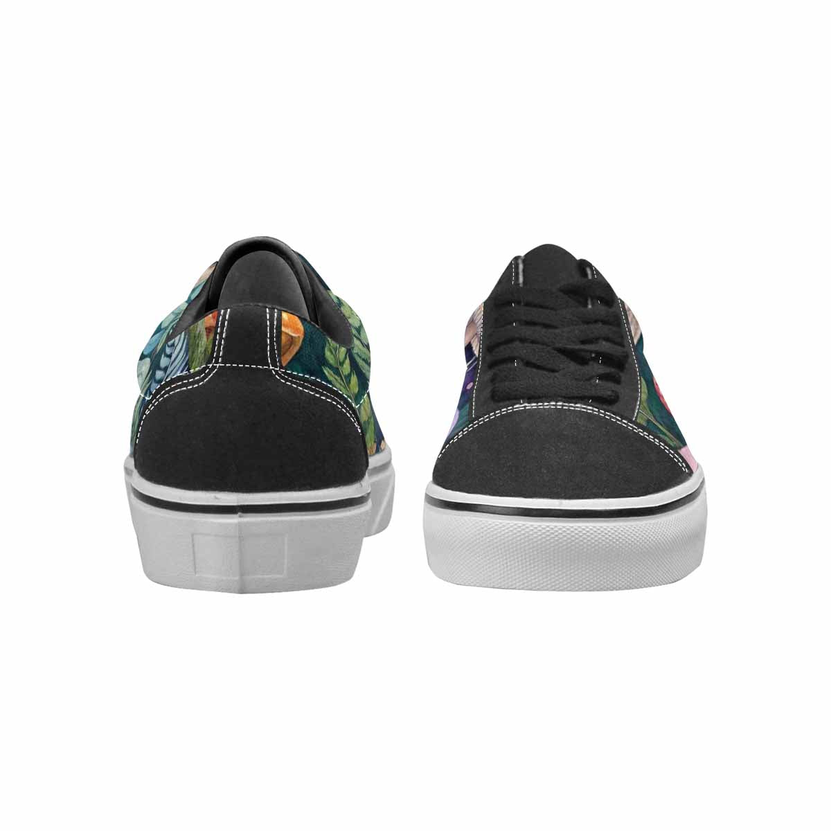 WOMEN'S Mushrooms  Botanical Mushrooms Lace-Up Canvas Kaleidoscope Sneakers