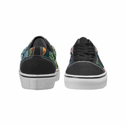 WOMEN'S Mushrooms  Botanical Mushrooms Lace-Up Canvas Kaleidoscope Sneakers