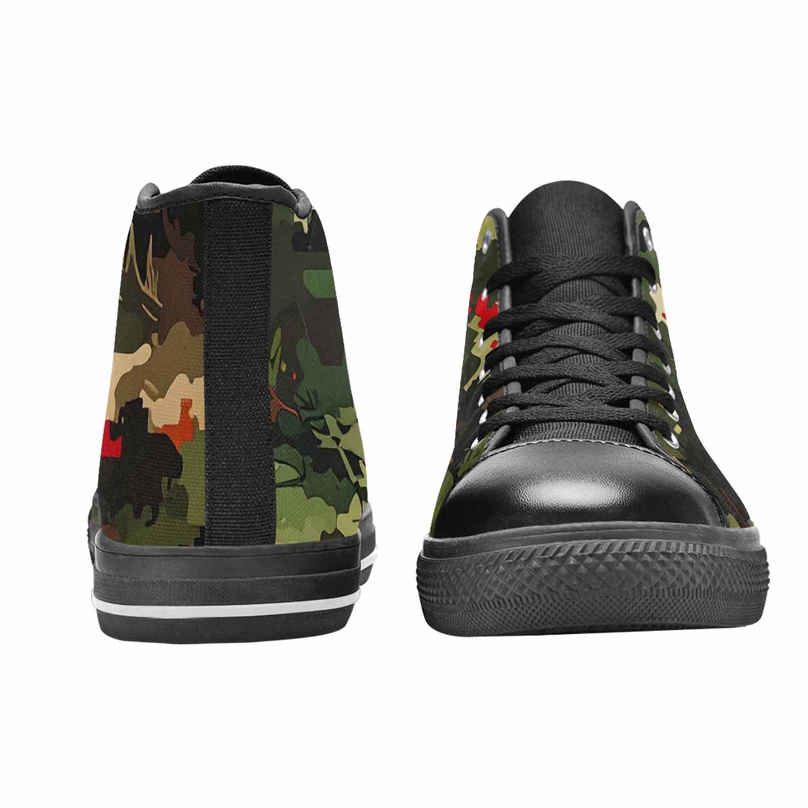 WOMEN'S Military Camouflage Blotch High Top Canvas Neon Fantasy Sneakers