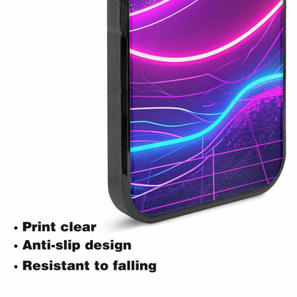 iPhone 15 Plus Case — 1980s Neon Cartoon Art Pattern, Custom Print Case Cover
