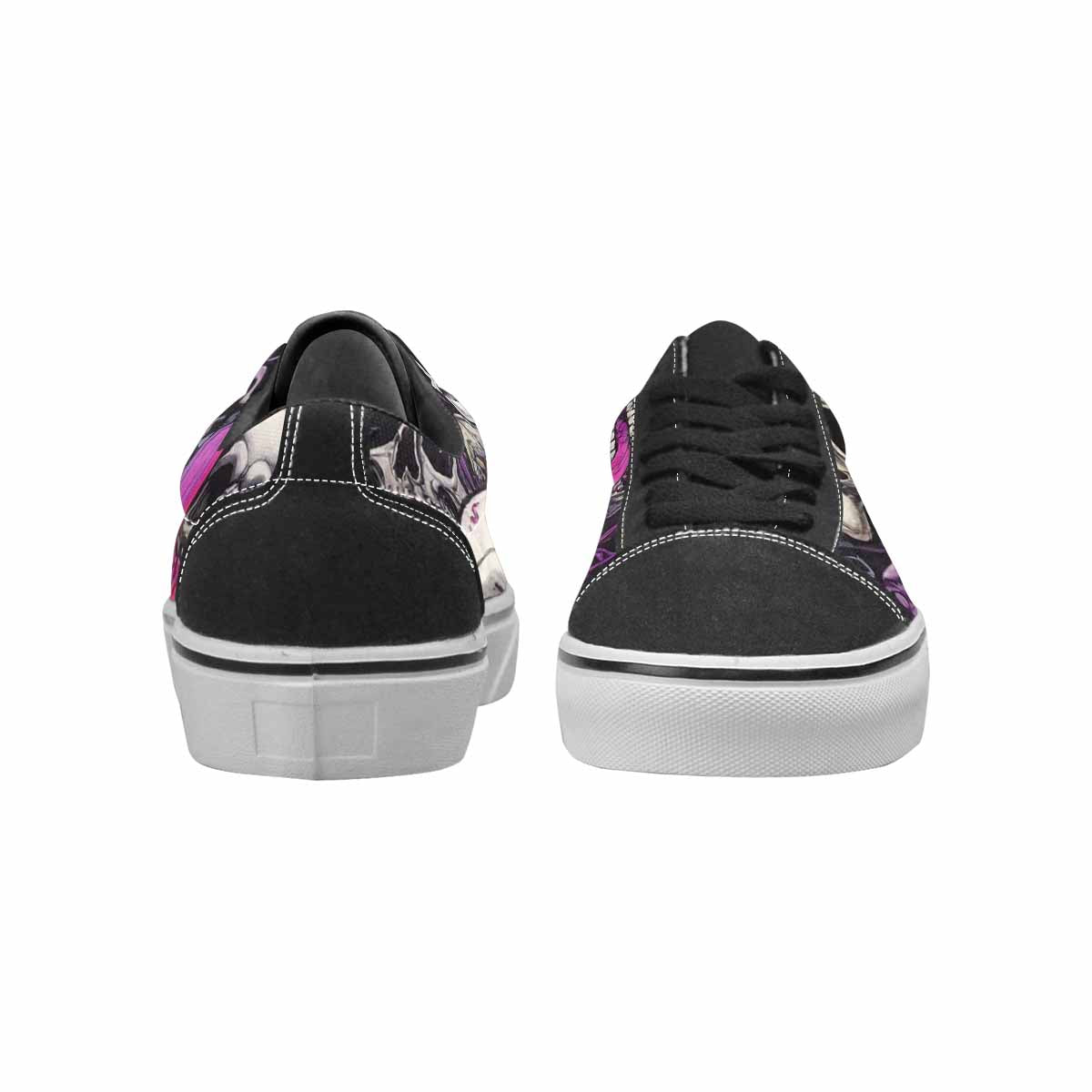 WOMEN'S Rainbow From Skull S Lace-Up Canvas Aesthetic Custom Shoes