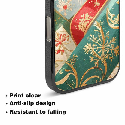 iPhone 16 Pro Case — Christmas Wrapping Paper Pattern Art Wallpaper, Custom Art Phone Cover
